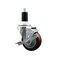 Service Caster 3.5'' SS Maroon Poly Swivel 1-3/8'' Expanding Stem Caster with Brake SCC-SSEX20S3514-PPUB-MRN-TLB-138 - alternate 1